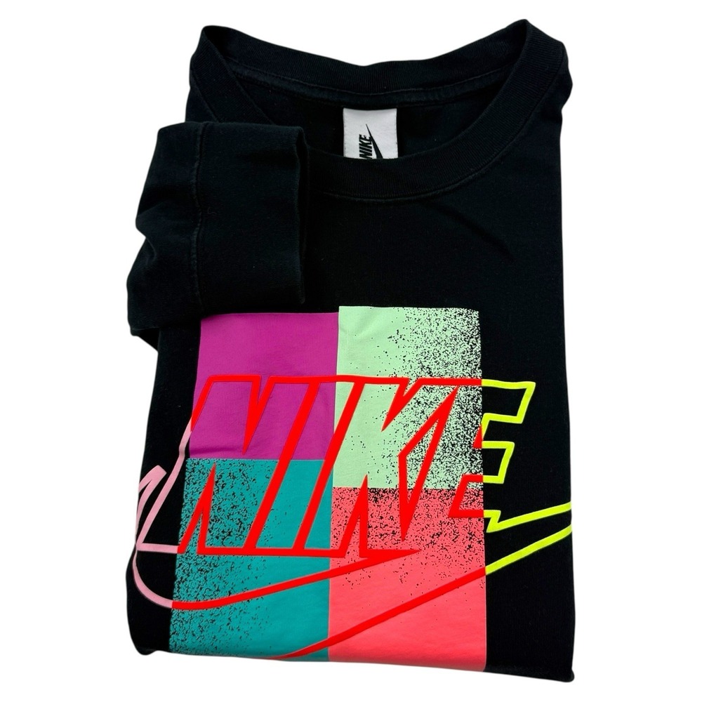 Nike Lab Black Cotton Air Max 90 Crewneck Long Sleeve Graphic Shirt Men's Small